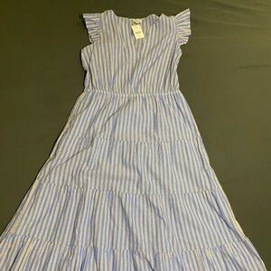 J. Crew Women’s Dress in Blue and White Stripe. NWT